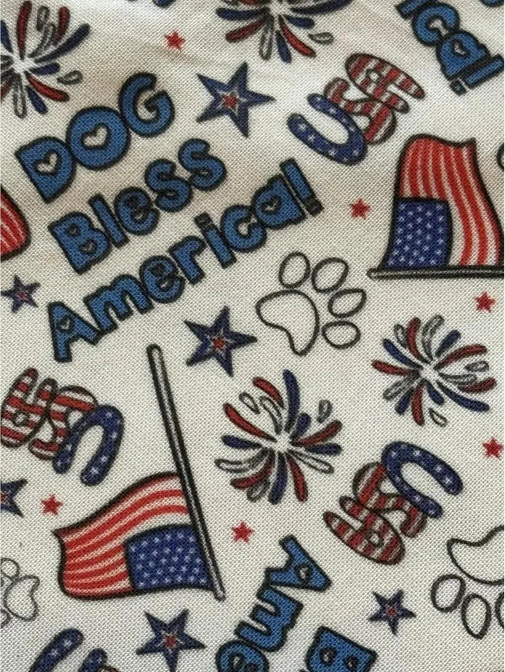 Dog/Cat Bandana 4th Of July **REVERSIBLE** 2 Snaps For Easier Sizing Handmade